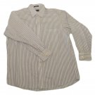 Mens Blue Brown White CHAPS RALPH LAUREN Wrinkle Free Button Down Shirt Large