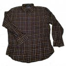 Mens Black Brown Blue White GRANT THOMAS Long Sleeve Shirt Large