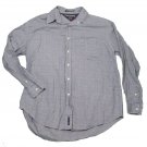 Mens Blue Gray Red TOMMY HILFIGER Button Down Shirt XL