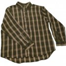 Mens Black Brown GEORGE Long Sleeve Sueded Shirt  XXL