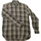 Mens Black Gray Creme NAUTICA Button Down Shirt Medium