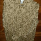 CLAIBORNE Men's Shirt - Maroon/Brown/Tan - Size Medium -  EUC