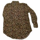 Mens Black Tan Red DANIEL CREMIEUX Button Down Shirt Medium