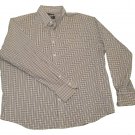 Mens Black Brown Blue White DOCKERS Button Down Shirt XL