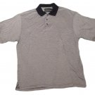 Mens Black Purple White NICKLAUS Polo Shirt Large