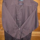 J FERRAR Men's Shirt - Brown - Size 16 - EUC