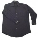 Mens Black Blue CLAIBORNE Wrinkle Free Button Down Shirt Large