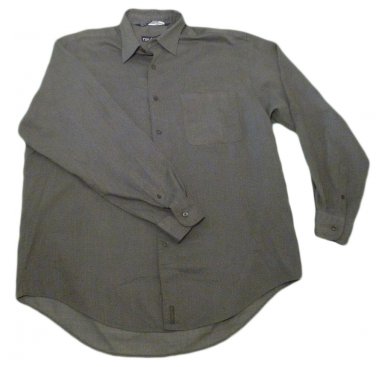 Mens Black Gray NAUTICA Button Down Shirt Large