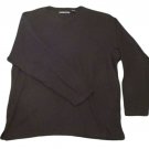 Mens Black JOHN HENRY V-Neck Long Sleeve Shirt XL Cotton Blend