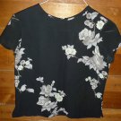 RAFAELLA  Women's Blouse Shirt  Black Gray Green  Size 6 EUC *