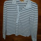 OLD NAVY Women's Shirt - Blue Stripes - Size L *