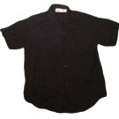 Womens Black PENNYLANE Button Front Blouse Medium