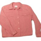 Womens Red CHRISTOPHER & BANKS Stretch Button Front Blouse Small