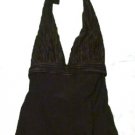 Womens Black TWENTY ONE Pullover Halter Top Blouse Small