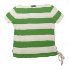 Womens Green White CHAPS RALPH LAUREN Pullover Blouse Medium