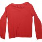 Womens Red CHAPS RALPH LAUREN Pullover Long Sleeve Blouse L Large 100% Cotton