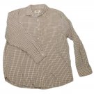 Womens Black Off White Maroon TALBOTS Button Front Blouse Medium
