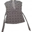Womens Black White NINE WEST Pullover Blouse Medium