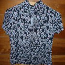 Womens Black Gray Maroon EAST 5th Blouse Medium