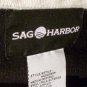 Womens Black White SAG HARBOR Pullover Blouse Medium
