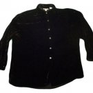 Womens Black ANN TAYLOR Button Front Blouse Large