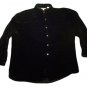 Womens Black ANN TAYLOR Button Front Blouse Large