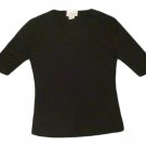 Womens Black ANN TAYLOR LOFT Pullover Blouse XS 100% Silk