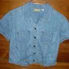 Womens Blue LIZ CLAIBORNE Blouse Large