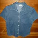 EDDIE BAUER Women's Blouse Shirt  Blue Size Large  EUC *