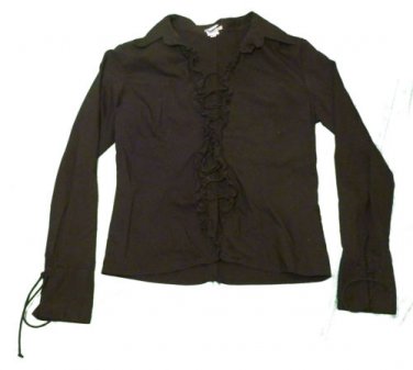 Womens Black GAP Stretch Blouse Medium