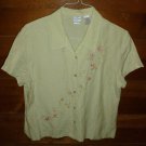 EMMA JAMES LIZ CLAIBORNE  Women's Green Blouse Shirt Size 14 EUC *