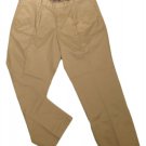 Mens Brown DOCKERS Pleated Relaxed Fit Casual Pants 42 X 30 100% Cotton