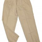 Mens Tan PERRY ELLIS Pleated Dress Pants 36 X 30 Rayon Blend