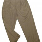 Mens Green PERRY ELLIS Pleated Dress Pants 35 X 27 3/4 Polyester Blend