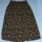 SAG HARBOR Women's Skirt - Black/Tan/Red - Size PM - EUC