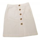 Womens Off White TOMMY HILFIGER Button Front Skirt 0