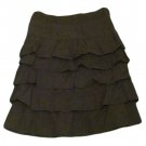 Womens Black DOWNEAST Ruffle Skirt XXS