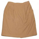 Womens Brown SAG HARBOR Pleated Skirt 14 Solid 100% Wool