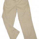 Womens Brown Lee Relaxed Fit at the Waist Pants 16P X 28 1/2 Cotton Blend