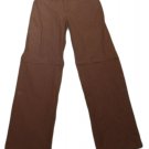 Womens Brown DANSKIN NOW Casual Pants Capris 4/6 X 31 Cotton Blend