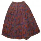 Womens Black Maroon Green HARRIS WALLACE Pleated Culottes 8 100% Polyester