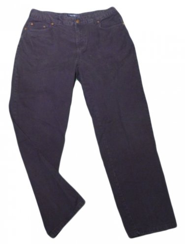 Womens Blue BILL BLASS Easy Fit Casual Pants 10