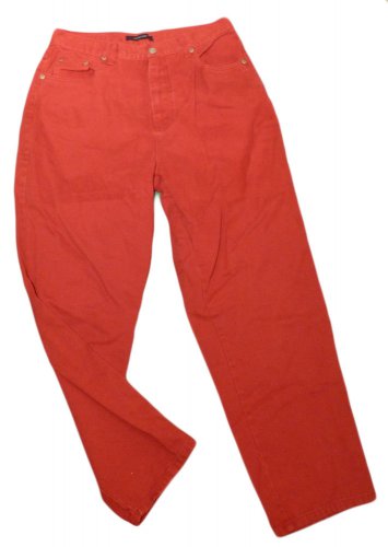 Womens Red BILL BLASS Easy Fit Casual Pants 12S