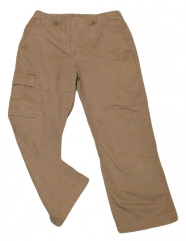 Womens Green DKNY Button Fly Casual Pants 8