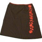 Womens Black Maroon Gray I E Skirt 6P Petites Casual or Dress Cotton Blend