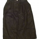 Womens Black TALBOTS Pleated Skirt 12P 100% Linen