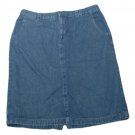 Womens Blue LEE Wrinkle Free Denim Skirt 10