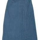 Womens Blue TALBOTS Wrap Style Denim Skirt 10P