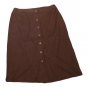 Womens Brown CHRISTOPHER & BANKS Button Front Skirt 6