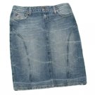 Womens Blue HINT Denim Skirt 5 Cotton Blend